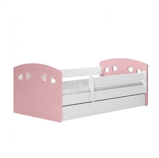 Lastevoodi Julia voodikastiga 80×180, roosa, Laste- ja noortevoodid, UUED TOOTED, 80cm laiused, Lastemööbel ja sisustus